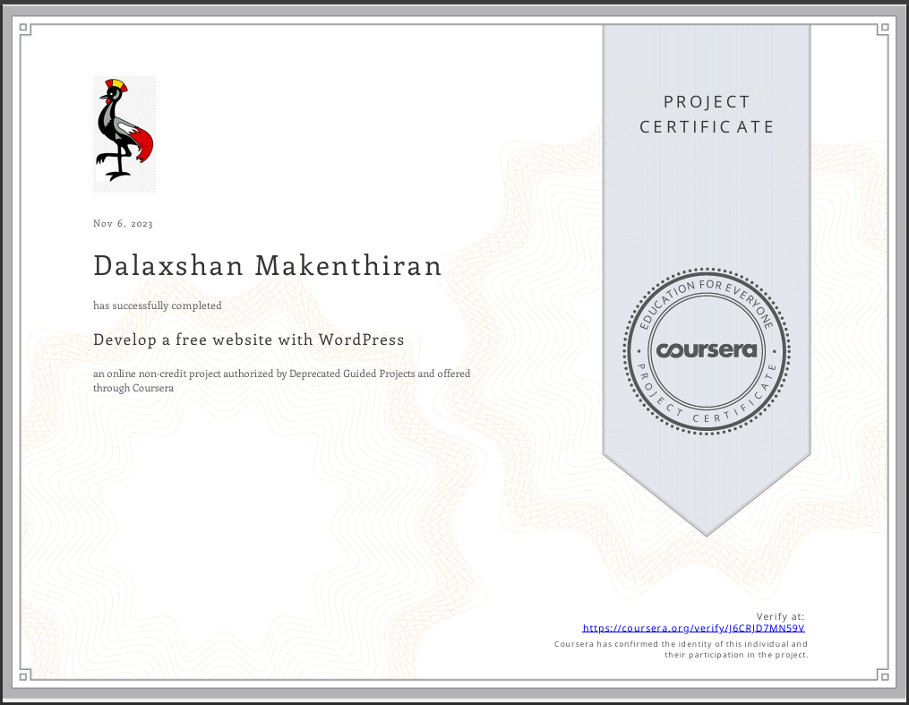 Certificate 3